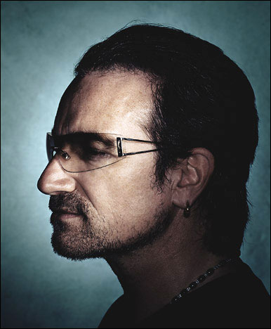 U2 singer Bono Vox possibly the most self important man in rock has been