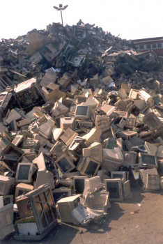 Recycling  Monitors on Crt Monitors At A Recycling Facility In South Africa