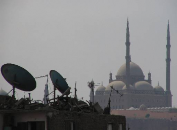 Dishes and Mosque Dishes and Mosque