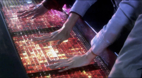 The Cylons interface with the control center of their ship