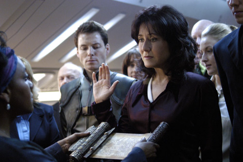 president johnson sworn in. Laura Roslin is sworn in as